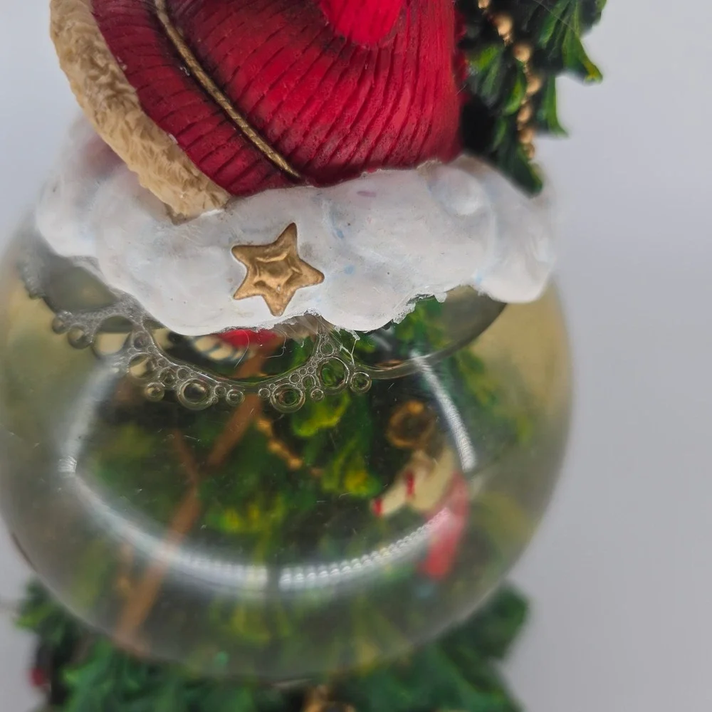 Vintage JCPenney Musical Santa Christmas Tree Snow Globe 2005 Box